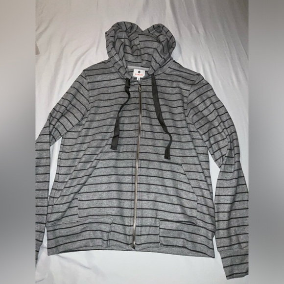 Sundry Striped Tawny Zip up Hoodie - NWT - Size 4/XL - *SOFTER THAN SOFT* - Picture 8 of 13